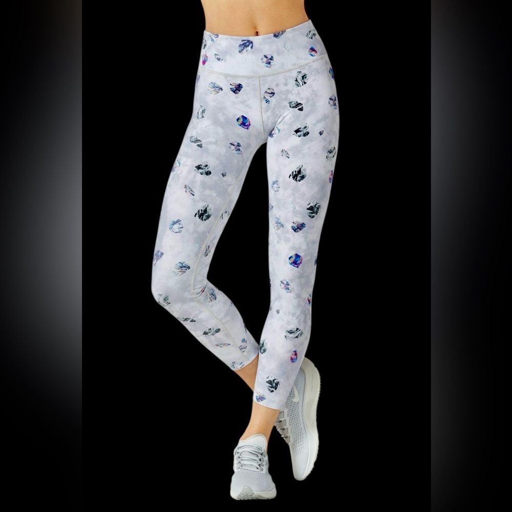 High Waist Reversible Leggings by Wear It To Heart Asteroid & Silver Grey NWT S